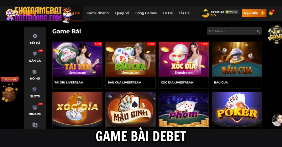 Game bài Debet uy tín
