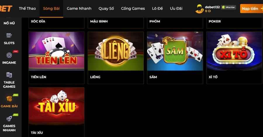 Game bài Debet là sự lựa chọn số 1 trong hàng triệu những đối thủ cạnh tranh khách
