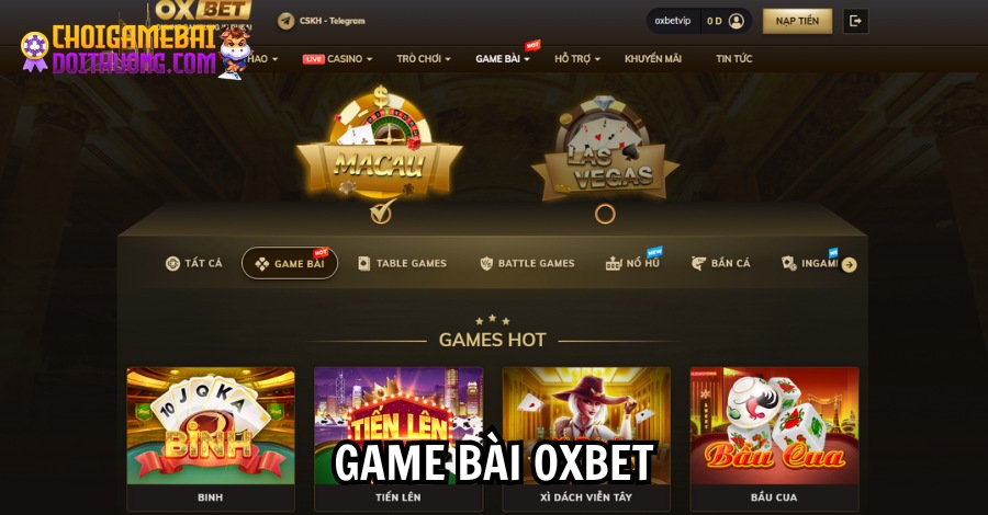 Game bài Oxbet uy tín